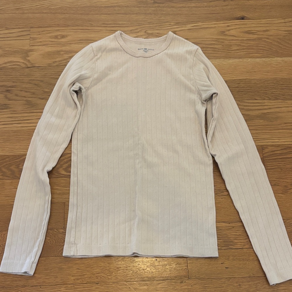 Brandy Melville Beige Long Sleeve Tee